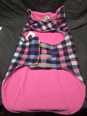Worthy Dog Reversable Fleece Jacket Large Purple/Pink